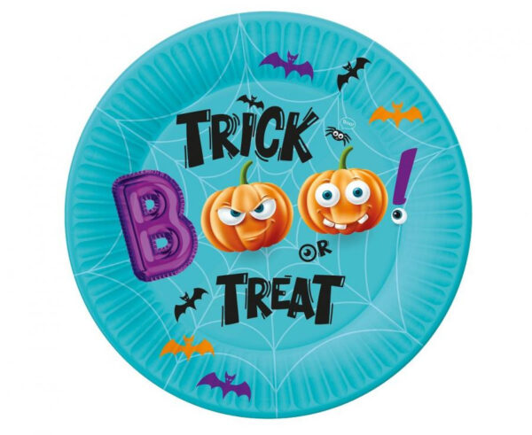 Halloween Boo pappersassiett set om 6, 18 cm