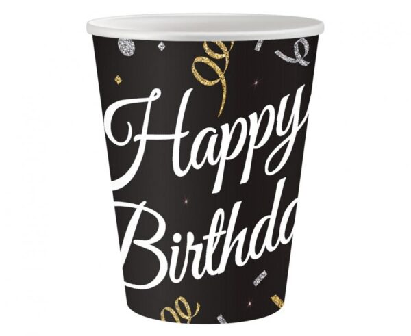 Happy Birthday B&C pappersmuggar 6-pack 250 ml