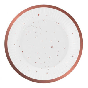 Colour Rose Gold Celebrate Rosa Pappersassiett 6 st 18 cm