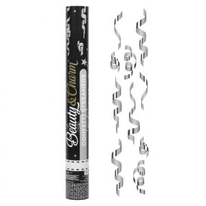 Colour Streamers Silver Konfettikanon 40 cm