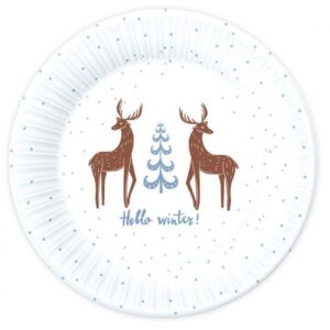 Christmas Hello Winter pappersassietter 6-pack 18 cm