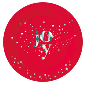 Christmas Red Joy pappersassiett 6 st 18 cm