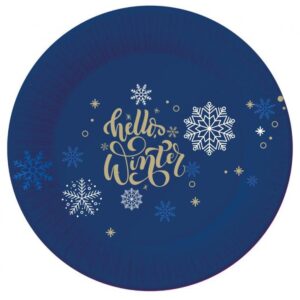 Christmas Snowflakes pappersassietter 6 st 18 cm