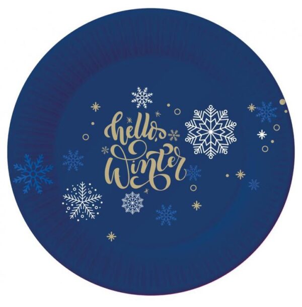Christmas Snowflakes papperstallrikar 6-pack 18 cm