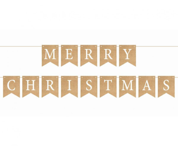 Merry Christmas Brown text 250 cm