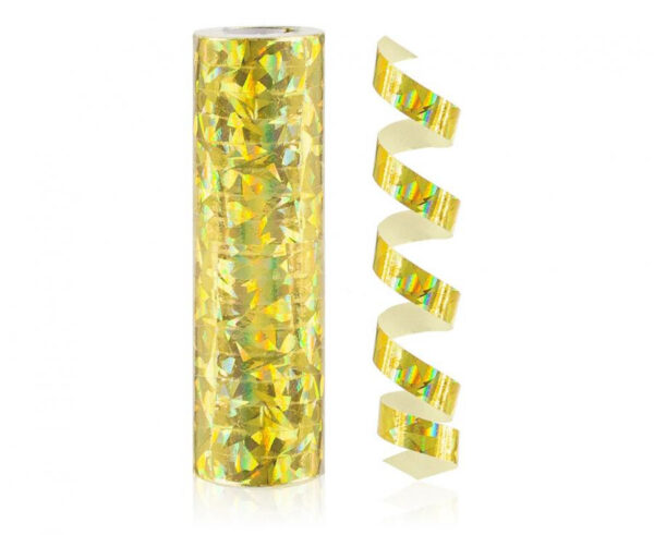 Colour Holografisk Guld Serpentin 4 m