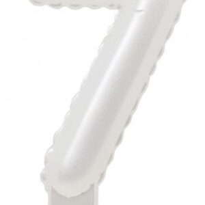 Number Pearly White siffra 7 ljus, födelsedagsljus