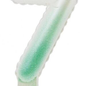Number Ombre vit-grön siffra 7 ljus, tårtljus