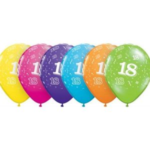 Happy Birthday Pastellmix Färgglada Happy Birthday 18-ballonger, 6 st 28 cm