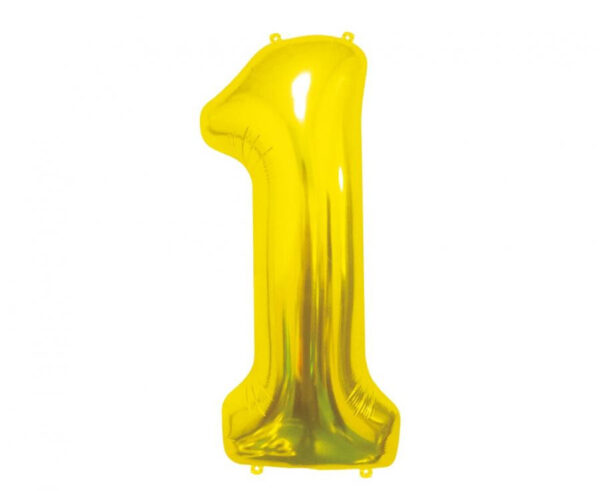 Number Gold, Nummer 1 Folieballong 85 cm