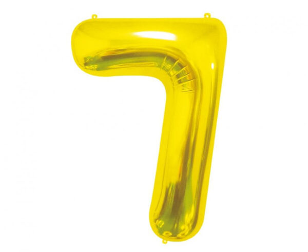 Number Gold, 7-formad folieballong 85 cm