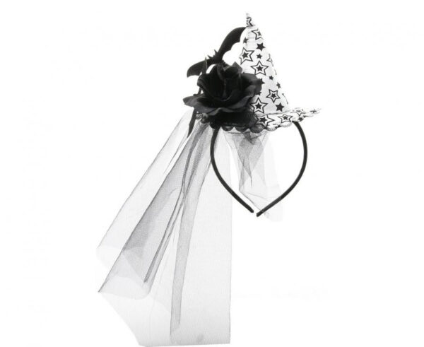 Halloween Silver Diadem med Slöja