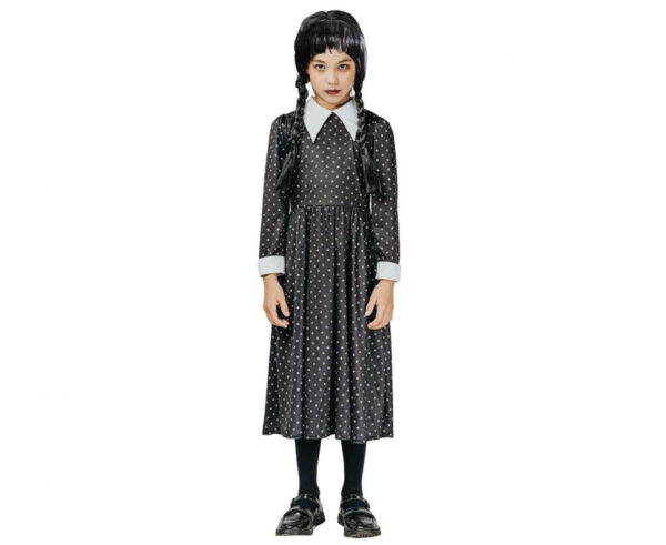 Halloween Gothic skoluniform, skoluniformskostym 120/130 cm