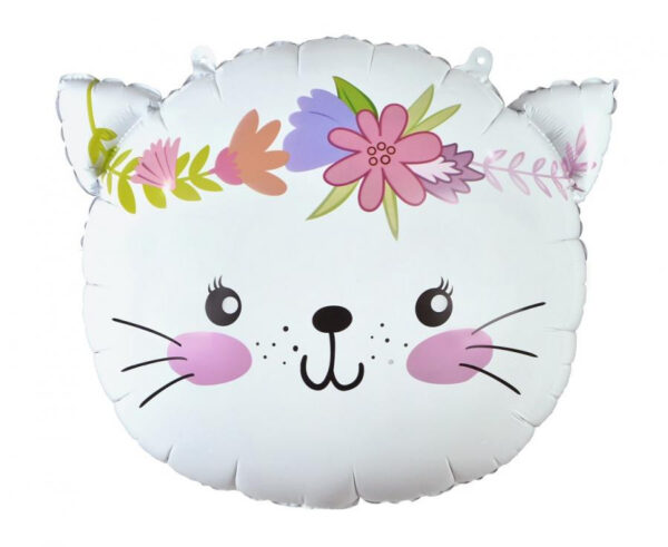 Cat Flower, folieballong 44 cm