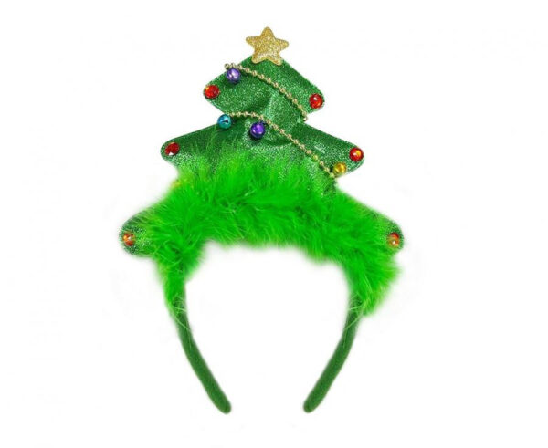Julgransdiadem med pälsdetalj