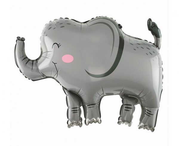 Elephant grå folieballong 68 cm