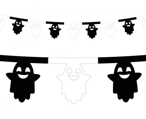 Halloween spöke, pappersgirlang 360 cm