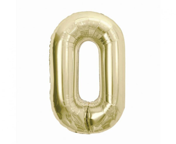 Number B&C Champagne champagnefärgad sifferballong 85 cm