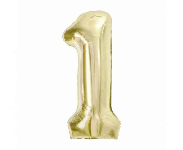 Number B&C Champagne Foliobalong Nummer 1 85 cm
