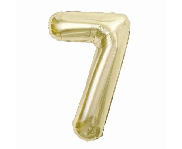 Number B&C Champagne folieballong siffra 7, 85 cm