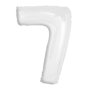 Number B&C Vit Vit Nummer 7 Folieballong 92 cm