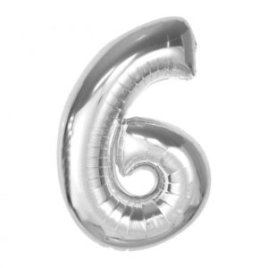 Sifferballong silver nummer 6, 92 cm