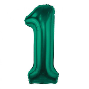 Number B&C Flaskegrön Grön Nummer 1 Folieballong 85 cm