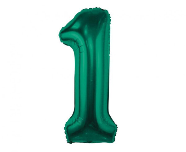 Number B&C Bottle Green Grön Nummer 1 Folieballong 85 cm