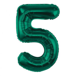 Number B&C Flaskegrön Grön Nummer 5 Folieballong 85 cm
