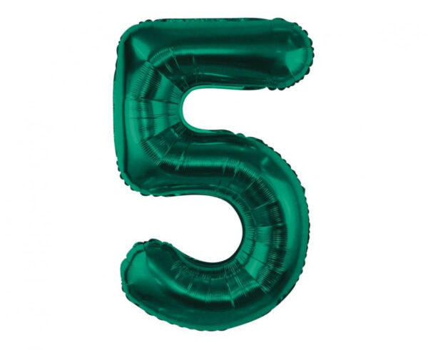 Number B&C Bottle Grön Nummer 5 Folieballong 85 cm