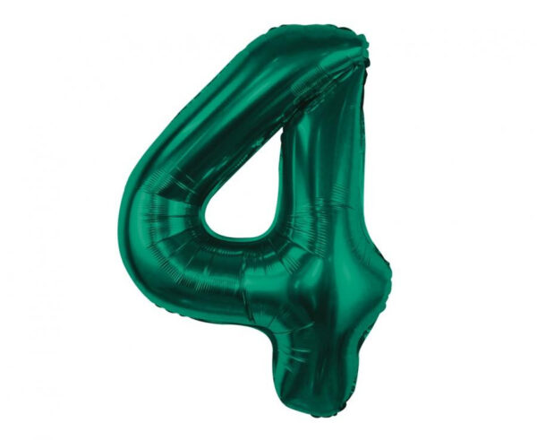 Number B&C Bottle Grön nummer 4 folieballong 85 cm