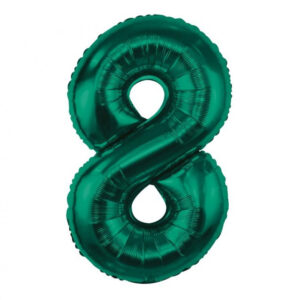 Number B&C Flaskegrön Grön Nummer 8 Folieballong 85 cm