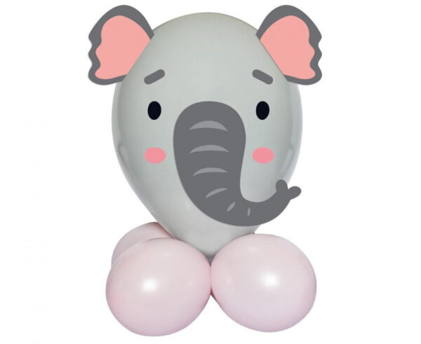 Elephant Ballongset med Söt Elefant