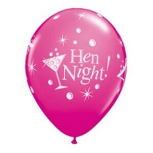 Hen Party Hen Night ballonger, 6 st 12 tum (30 cm)