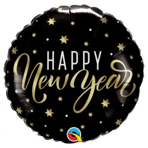Happy New Year Stjärnor folieballong 46 cm