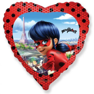Miraculous Ladybug Miraculum hjärtformad folieballong 46 cm