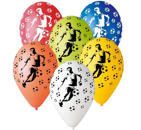 Fotbollsballong, 5-pack 30 cm