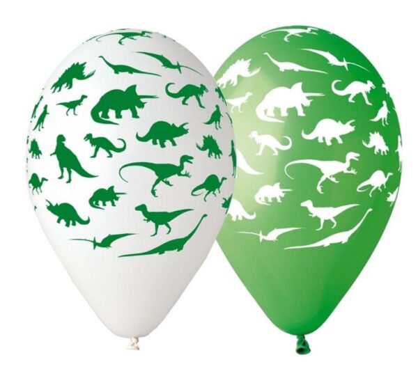 Dinosaurieballonger, set om 5, 30 cm