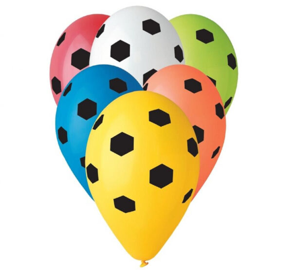 Fotbollsballong, 5-delars set 30 cm
