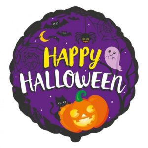 Halloween Happy lila folieballong 48 cm (WP)