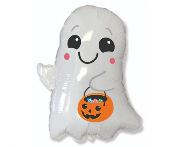 Halloween hink spöke folieballong 75 cm