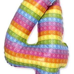 Number Pop It Sifferballong 4 i folie 69 cm (WP)