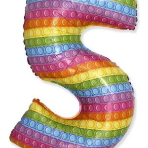 Number Pop It sifferballong 5 folie 69 cm (WP)