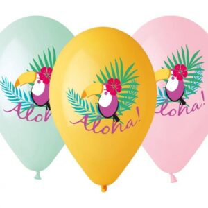 Toucan Aloha ballonger, 5 st 13 tum (33 cm)