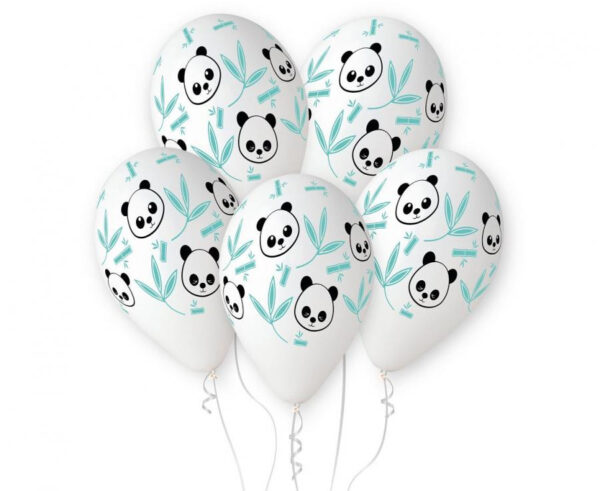 Panda & Bamboo ballonger, 5 st 33 cm