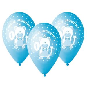 Happy Birthday Min 1:a födelsedag ballong, set med 5 ballonger, 12 tum (30 cm)
