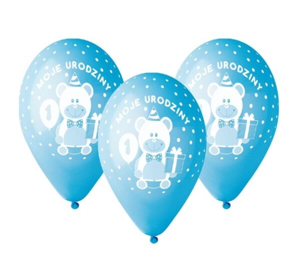 Happy Birthday My 1st Birthday ballongset, 5-pack, 30 cm