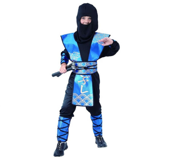 Ninja blå dräkt 110/120 cm