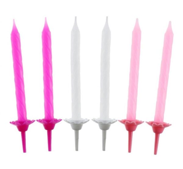 Colour Mönster 3 Rosa Födelsedagsljus Set