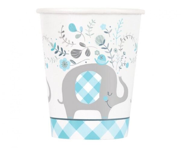 Elephant Blå Pappersmuggar 8-pack 266 ml